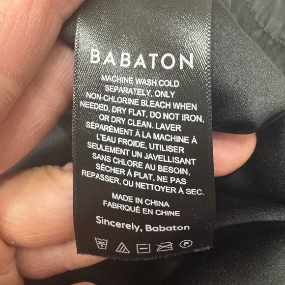 Aritzia Babaton Pensil Skirt Black Vegan Faux Leather Mini Womens Small (4-6) - Picture 6 of 10